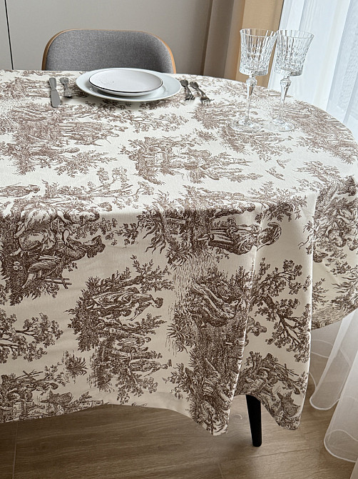 Ecotton Скатертина столова Ecotton DUCK 170х200 см водовідштовхувальна Italiano бежевий (30497 Коломыя - изображение 6