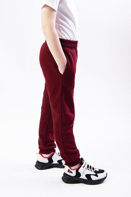 Штани спортивні дитячі та підліткові, бордові, топ Крохатушка одяг Київ - фото 2