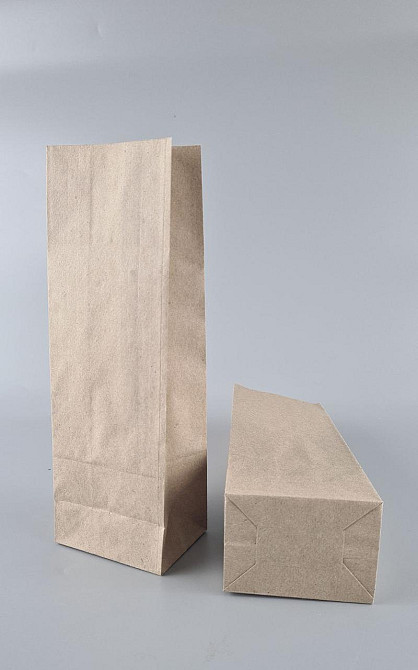 Пакет паперовий 26*9*6,5 см 70 г\м2 коричневий з дном уп. 25 шт. Харків - фото 1