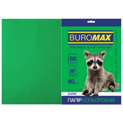 Папір Buromax А4, 80g, DARK green, 50sh (BM.2721450-04) Вінниця - фото 1