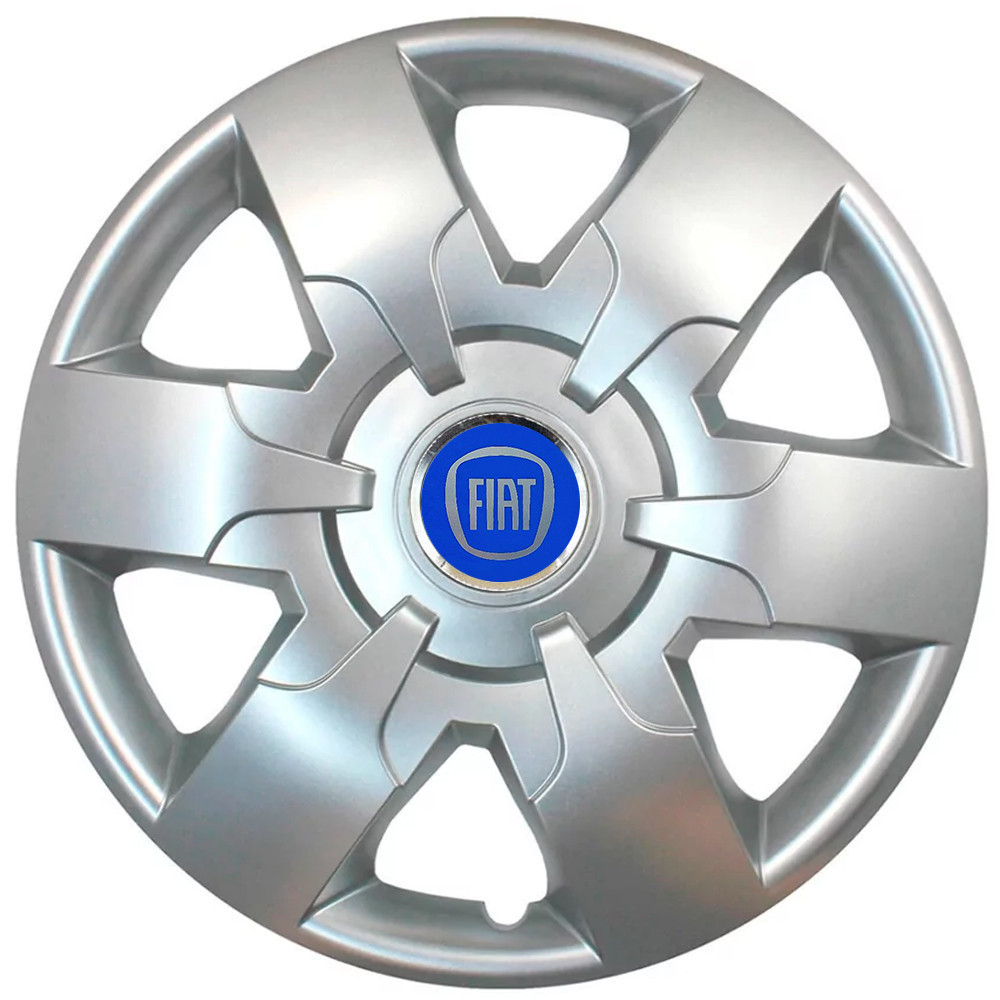 Автомобильные модельные колпаки R16 Fiat (синий) 413 4шт, SJS, серебристые Винница - изображение 1