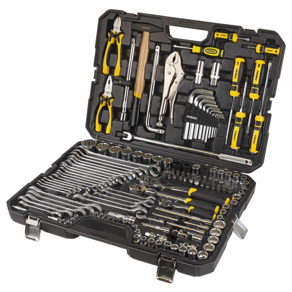 Sigma Набор насадок торцевых и биты, ключей, инструментов ¼" ⅜" ½" 148шт CrV SIGMA (6003801) Коломия - фото 1