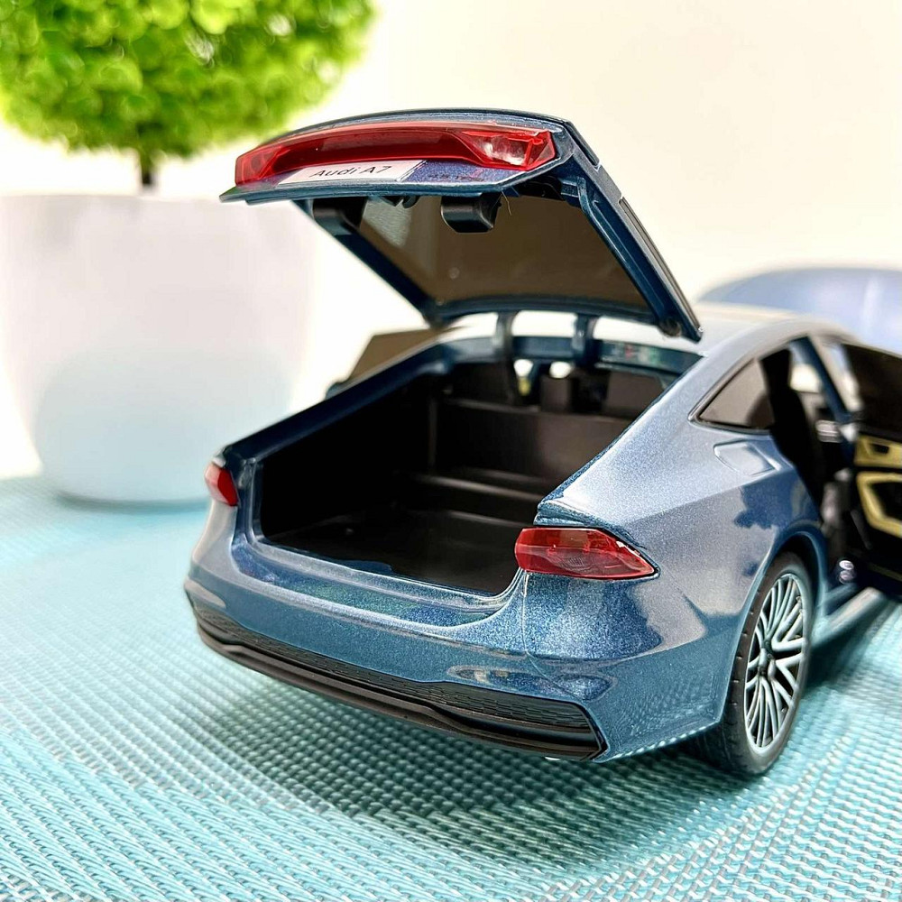 Машинка Audi А7 Авто Експерт металопластик 1:24 звук світло інерція Блакитна (1904-17) Чернігів - фото 9