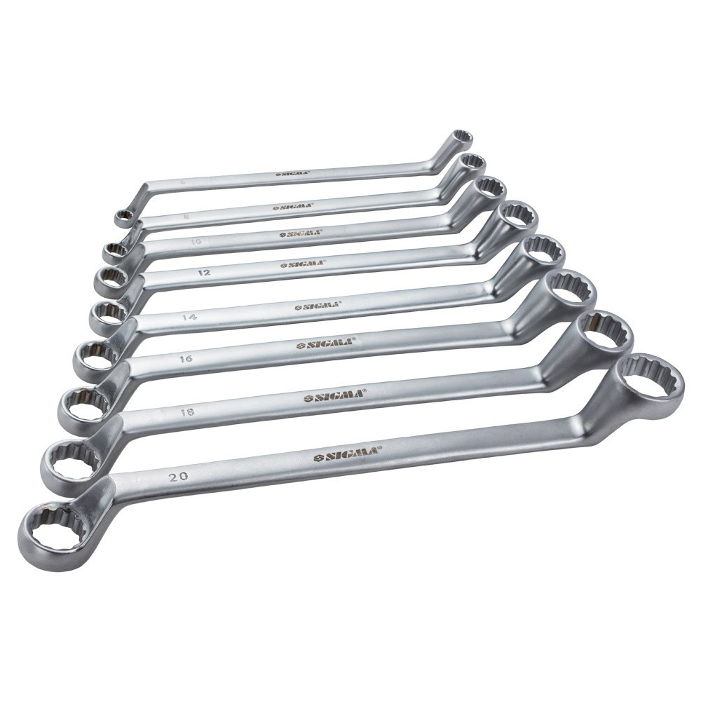 Sigma Ключи накидные 8шт 6-22мм CrV satine SIGMA (6010051) Київ - фото 4