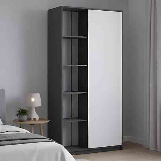 Распашный шкаф Doros Студент Графит/Белый 90х38х180 DRS-011623 (44900273) Днепр