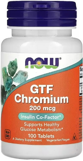 Хром ФТГ NOW GTF Chromium 200mcg - 100 tabs Киев - изображение 1