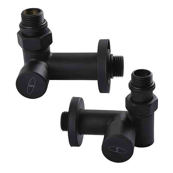 Набор Кран вентильный угловой с американкой SOLOMON LUX 1/2″ 7777 TEN (2шт.) BLACK (1уп) Киев