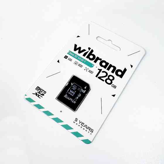 Карта памяти microSDXC (UHS-1) Wibrand 128Gb Class 10 (adapter SD) Киев