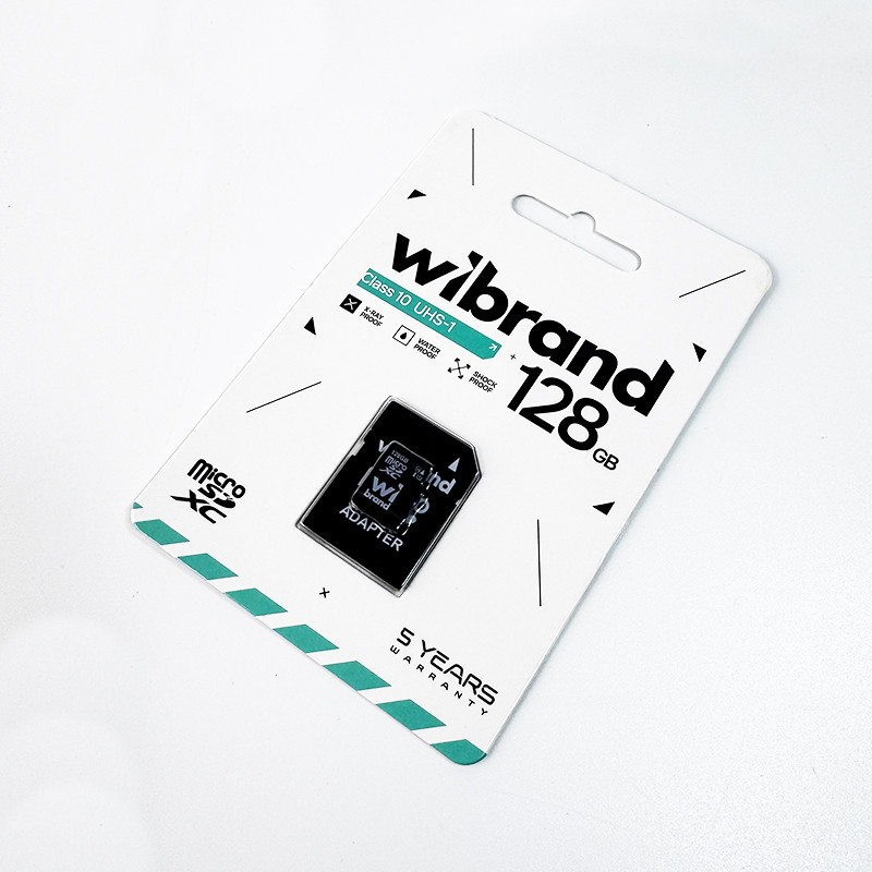 Карта памяти microSDXC (UHS-1) Wibrand 128Gb Class 10 (adapter SD) Киев - изображение 5