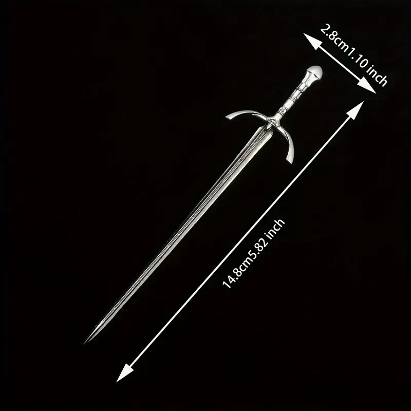 Металлическая заколка для волос «Меч» - фэнтези аксессуар Киев - изображение 5