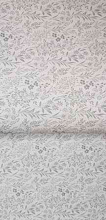 Обои виниловые на флизелине Rasch County Living метровые цветы мелкие прованс серые на белом Киев
