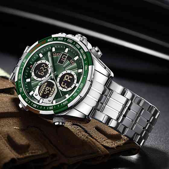 Часы мужские тактические Naviforce Fly Steel Серебристый Киев