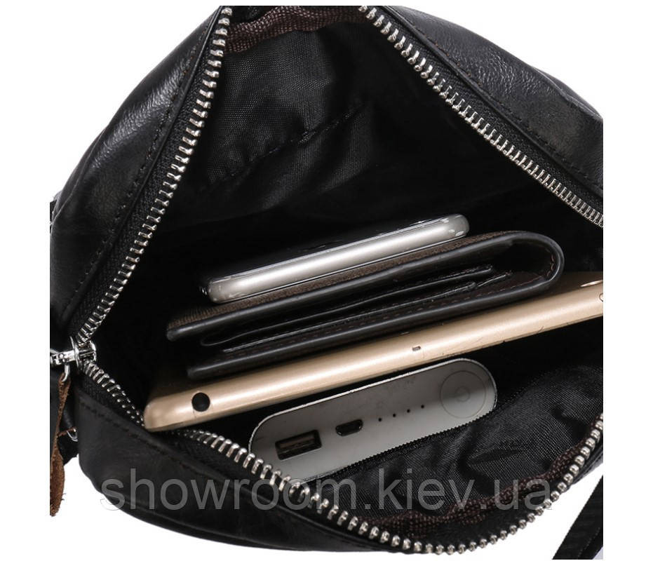 Чоловіча шкіряна чорна Leather Collection (5036) Київ - фото 5