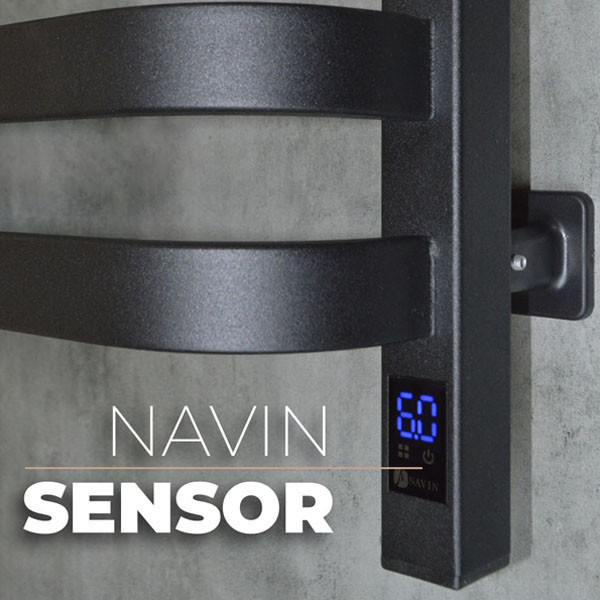 Рушникосушка електрична Navin Stugna 480х1200 Sensor з таймером, чорний муар Київ - фото 6