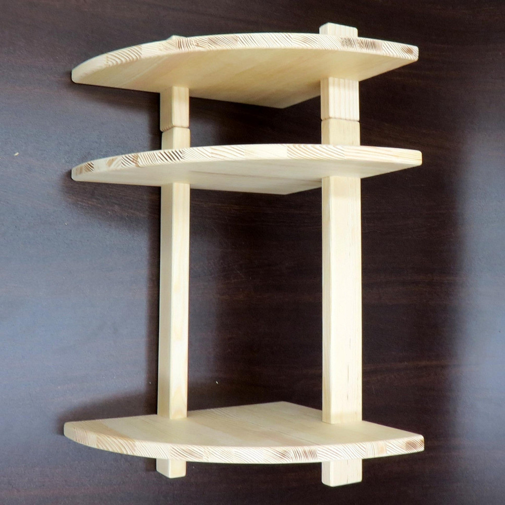 Угловая настенная полка 