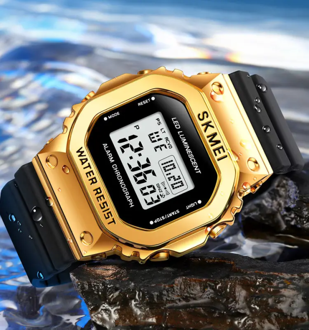 Мужские наручные спортивные часы Skmei 1851 Золотистый Винница - изображение 6
