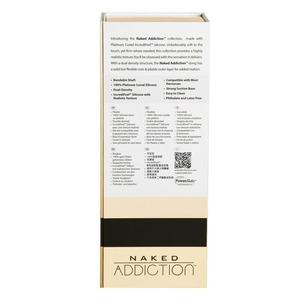 Фалоімітатор Naked Addiction — 9″ Silicone Dual Density Bendable Dildo Vanilla, віброкуля в подаруно Sex Aura Київ - фото 10