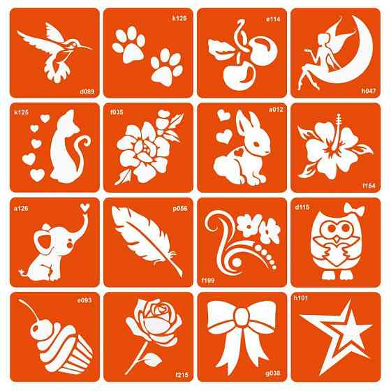 Набор трафаретов для био-тату 