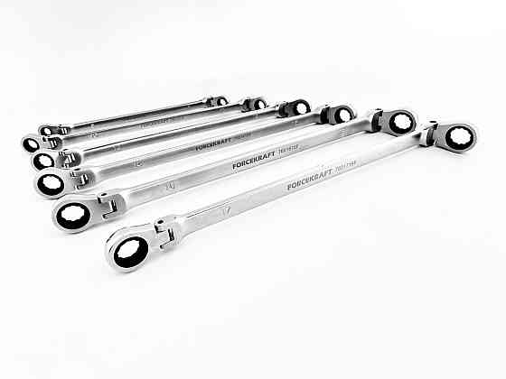 Набір ключів накидних екстра довгих тріскачкових, з шарнірами 6пр.(8х9, 10х11, 12х13, 14х15, 16х18, 17х19мм), Одеса