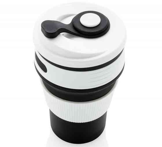 Чашка складна силіконова Collapsible 5332 350мл, чорна Винница