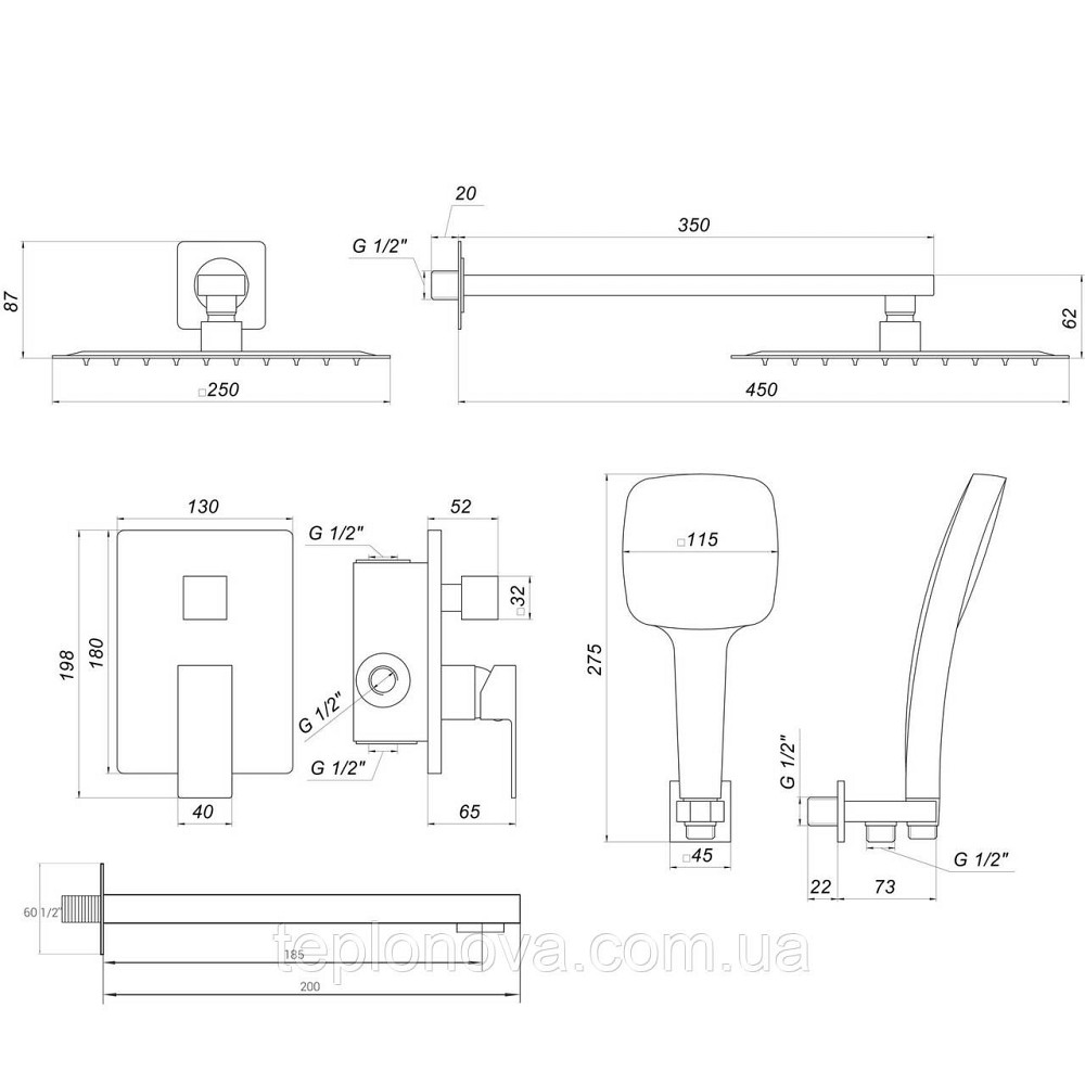 Душевая система Globus Lux SMART GLM-305L-BB Черновцы - изображение 9
