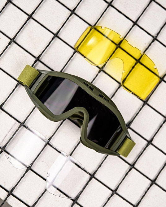 Защитные тактические очки-маска с сменными линзами  oliva ПП7847 Одесса - изображение 7