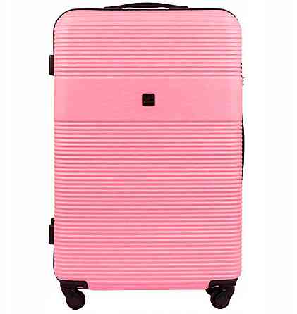 Валіза пластикова WINGS 5398 велика 75 см рожева Київ