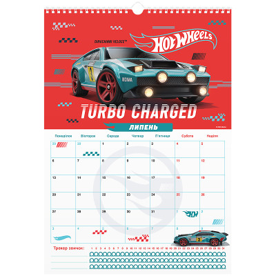 Календарь Kite планер настенный Hot Wheels 2026 год (HW26-440) Винница - изображение 4
