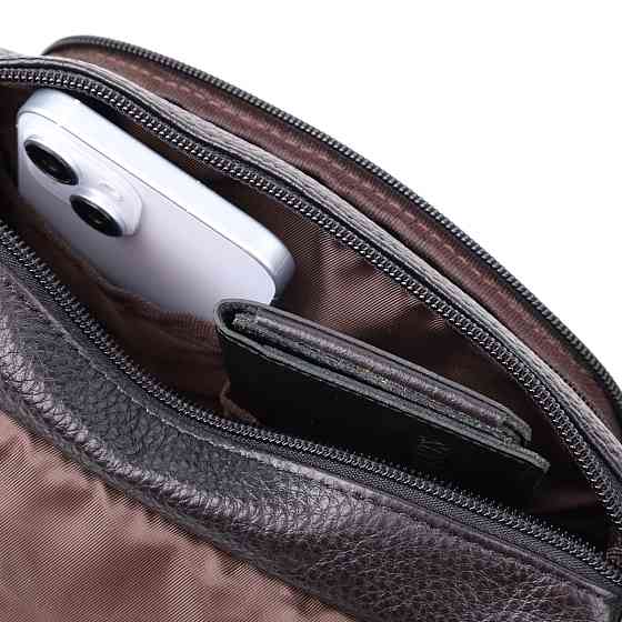 Сумка з натуральної шкіри для стильних жінок Vintage 22972 Чорний Київ