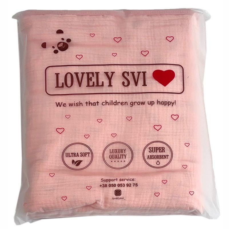 Плед Детский Lovely Svi Хлопок Муслин 100х130 см - двухсторонний -Розовый Киев - изображение 3