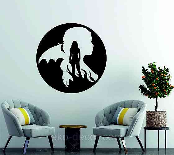 Декоративное настенное Панно «Ангел и Демон», Декор на стену 70*70 см, Черный Киев