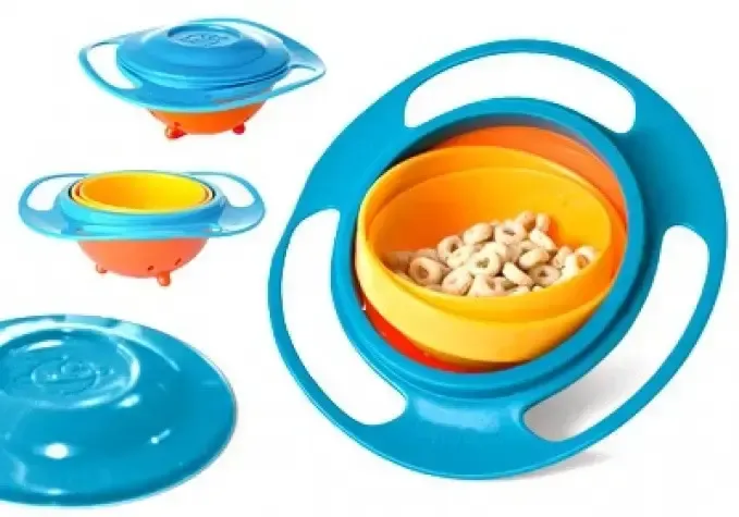 Детская тарелка-непроливайка "Universal Gyro Bowl", тарелка непроливайка неваляшка, посуда для детей Коломия - фото 7