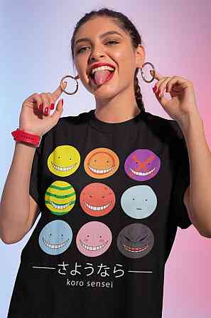 Футболка для мальчика аниме Коро Сенсеи Аниме Ассассинатион оверсайз (рост от 165 до 180 ) Черний AnimeJ0507m Днепр