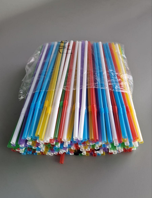 Трубочка для напоїв з гофрою d4.8 21см Мікс (200 шт) Харків - фото 2