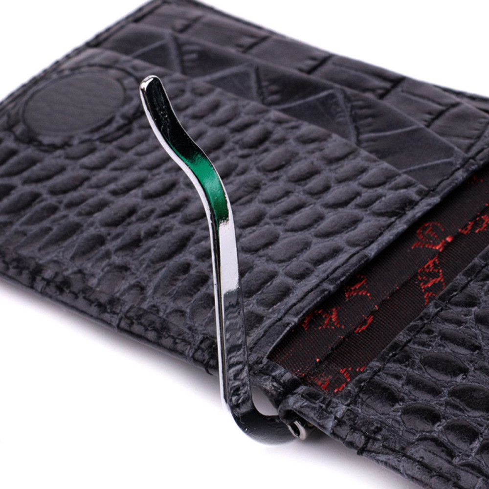 Практичный мужской кошелек-зажим из натуральной кожи KARYA 22851 Серый Киев - изображение 7