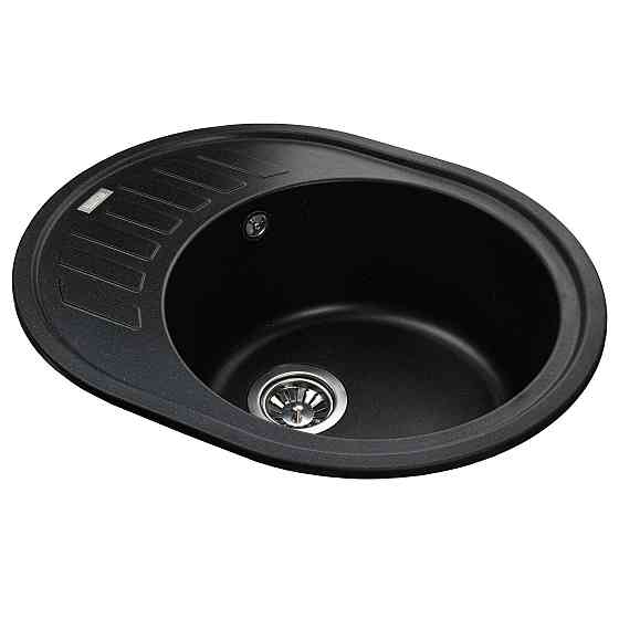 Гранітна мийка Globus Lux ARNO чорний металік 620х500мм-А0001 Київ