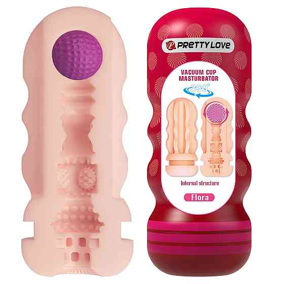 Мастурбатор PRETTY LOVE Flora Vacuum Cup, TPE, тілесний колір Sex Aura Київ