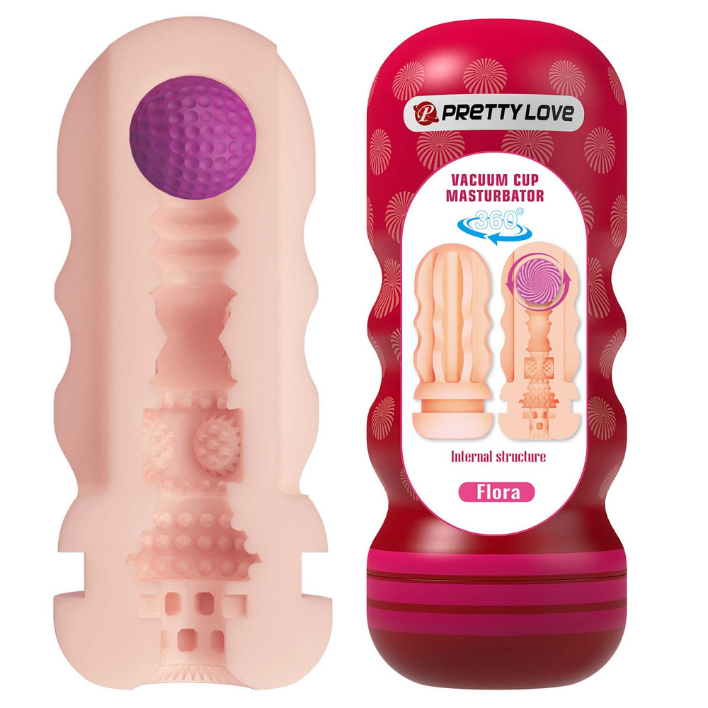 Мастурбатор PRETTY LOVE Flora Vacuum Cup, TPE, тілесний колір Sex Aura Київ - фото 1