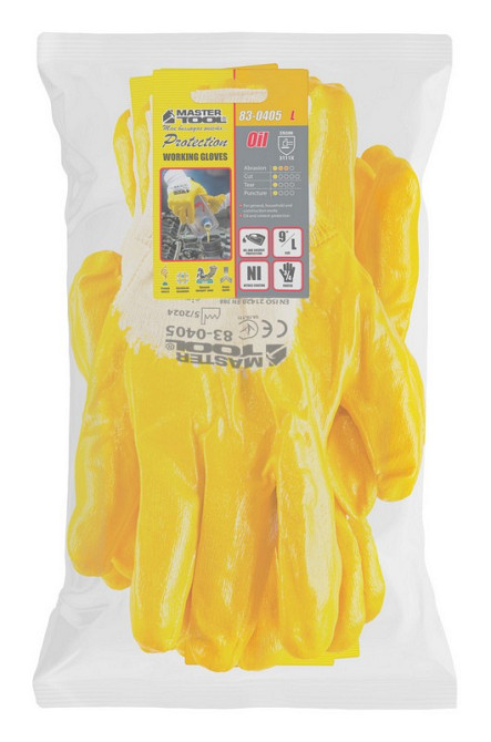 MASTERTOOL Рукавички бавовняні трикотажні MASTERTOOL нітрилове покриття ¾ в'язаний манжет 9" 12 Коломыя - изображение 4