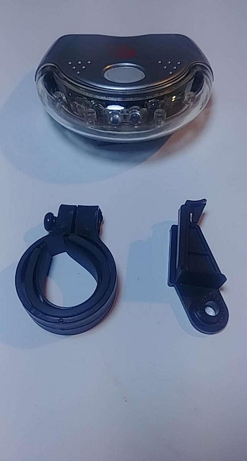 Стоп-сигнал (в сборе) велосипедный (универсальный) (LED, серый) (mod:JY-154R-1) Мукачево - изображение 1