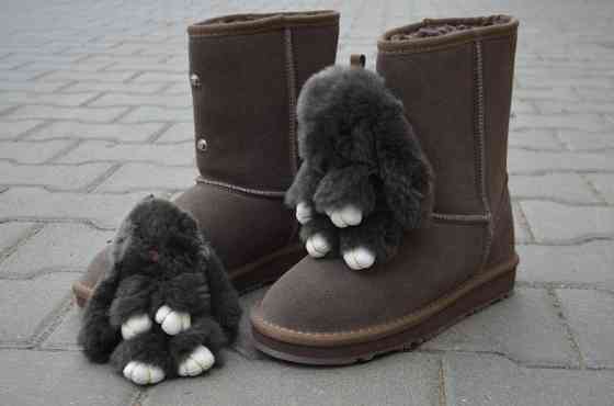 Violeta Угги жіночі Violeta сірі замша натуральна з кроликом 39р. (1719) Коломыя