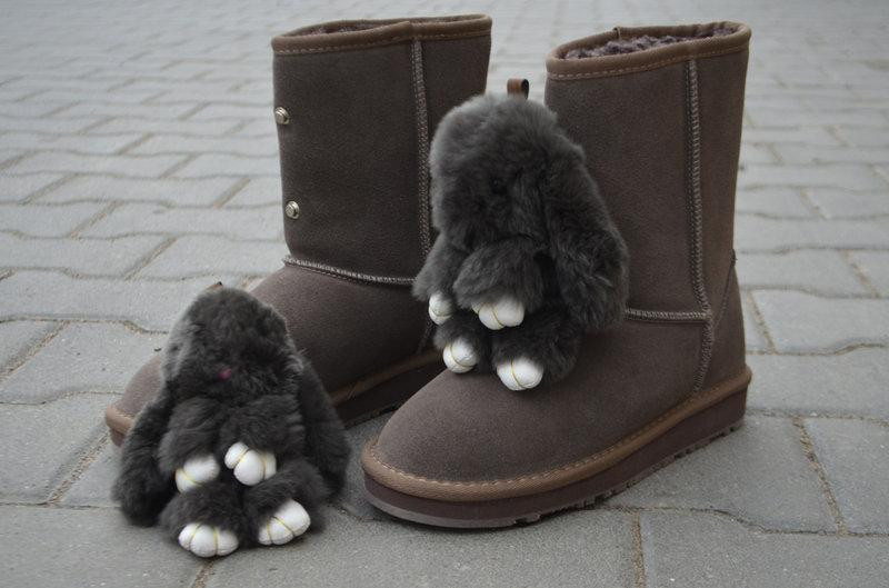 Violeta Угги жіночі Violeta сірі замша натуральна з кроликом 39р. (1719) Коломыя - изображение 6