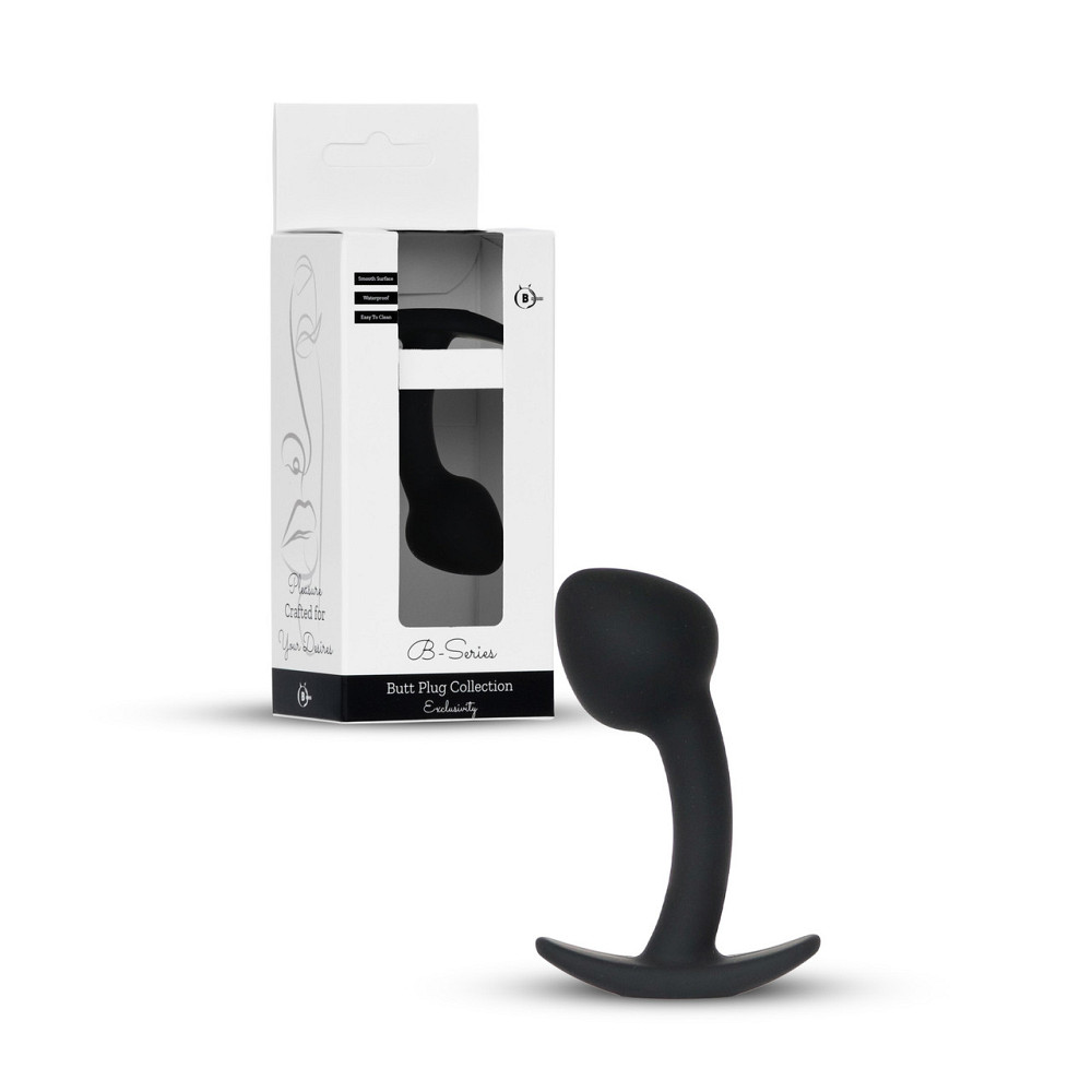 Анальна пробка силіконова Jewellery Curved PLUG- M Sex Aura Київ - фото 1