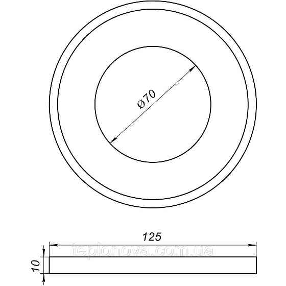 Редукция резиновая VSplast 110 (плюшка, черная) Черновцы