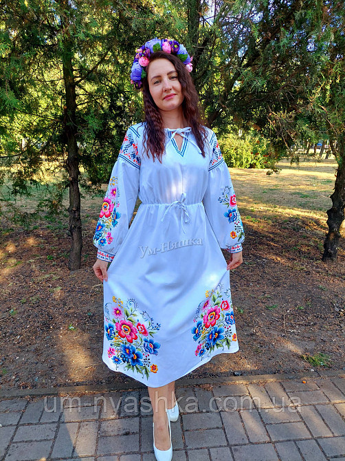 Жіноча сукня з узором Орнамент на синьому Кривий Ріг - фото 8