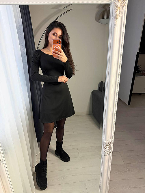 Жіноче романтичне плаття зі шнурівкою на спині мікродайвінг Чорний, 50/52 Одеса - фото 5