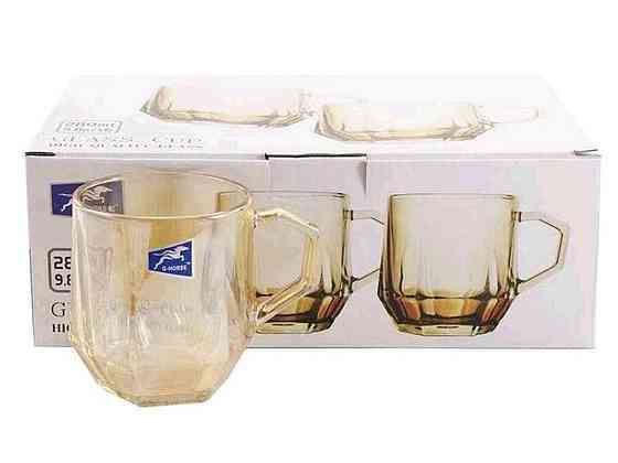 Набір чашок 6шт 280мл GLASS CUP BMZB00 ТМ G-HORSE Київ
