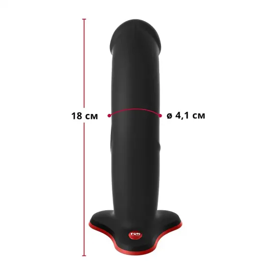 Фалоімітатор Fun Factory THE BOSS STUB, чорний, реалістична текстура, довжина 17,9 см, діаметр 4,1см Львов