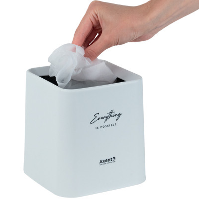 Кошик для паперів Axent Настільний контейнер для сміття, квадратний, білий (2132-21-A) Вінниця - фото 4