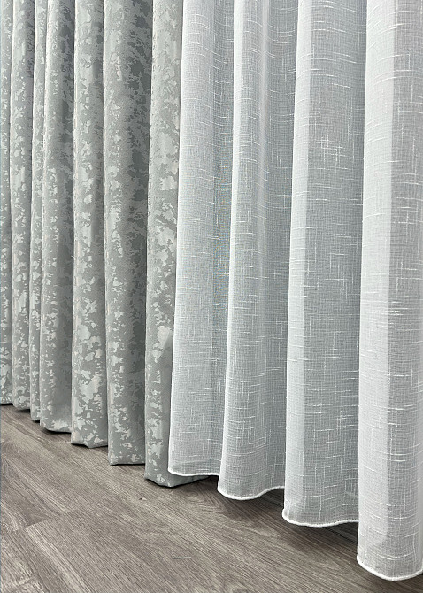 Шторна тканина льон мармур, колекція "Pavliani ХО" колір світло-сірий 1911ш Київ - фото 14